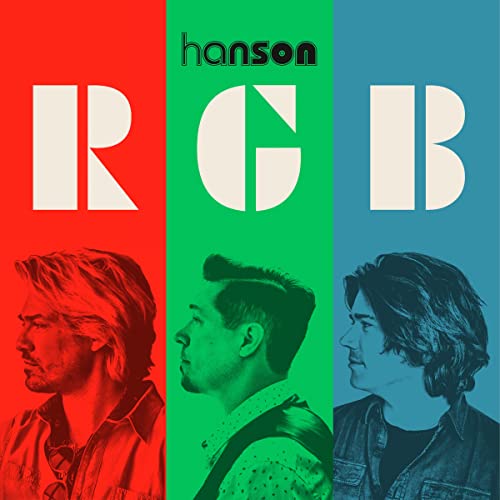 Hanson album cover: RGB color blocks with band member portraits below.