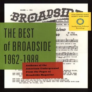 CD cover for "The Best of Broadside" featuring sheet music and text.