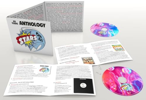 CD packaging for "Stars On 45 - 40 Years Anthology" with booklets and discs.