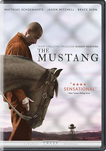 DVD cover for "The Mustang" featuring a man with a horse.