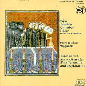 CD cover: Medieval illuminated manuscript style image of choral singers.