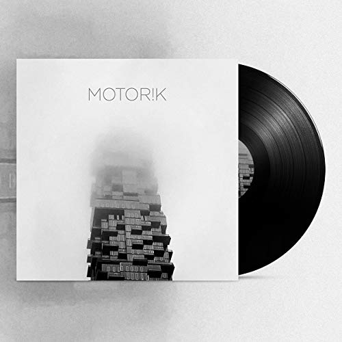 Motor!k album cover and vinyl record with building image.