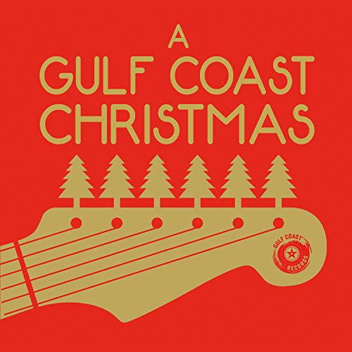 CD cover: "A Gulf Coast Christmas" with trees and a bass guitar.