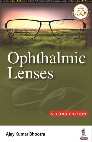 Book cover featuring eyeglasses and the title "Ophthalmic Lenses".