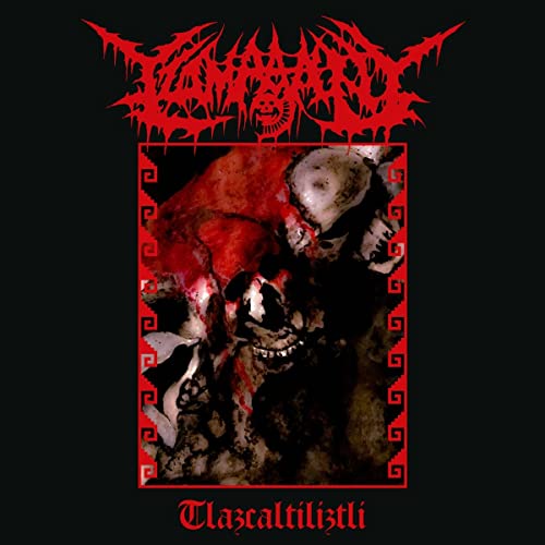 CD cover with a dark, textured image of skulls and red splatter.