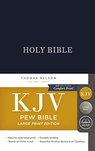 KJV, Pew Bible, Large Print, Hardcover, Blue, Red Letter Edition: Holy Bible, King James Version (Bible Kjv)