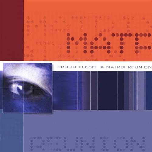 CD cover for “Matrix - Proud Flesh,” featuring an eye and digital code.