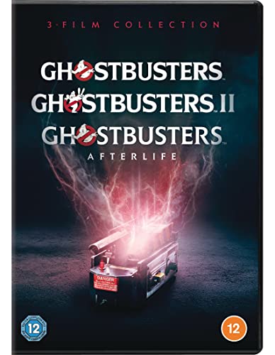 Ghostbusters Triple DVD cover featuring proton pack and ghostly figures.