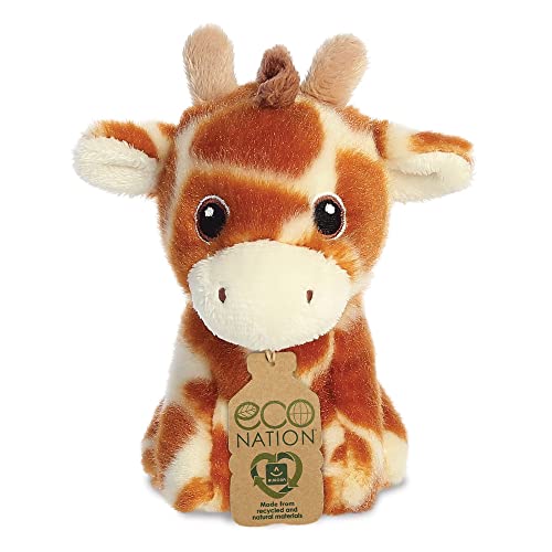 AURORA, 35068, Eco Nation Mini Giraffe, 5In, Soft Toy, Brown