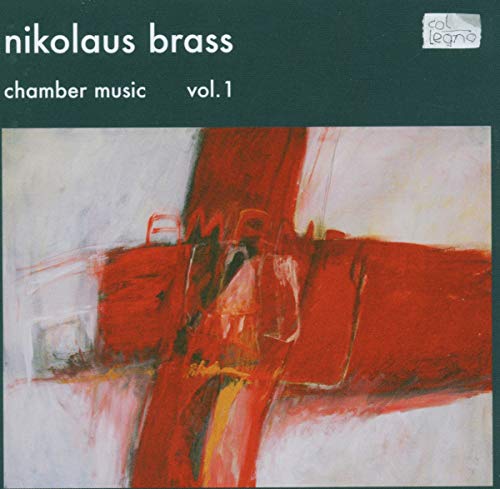 CD cover for "Brass: Chamber Music Vol. 1" with abstract red painting.