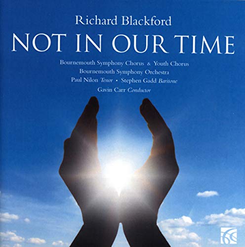 CD cover: blue sky with hands reaching towards a bright light.