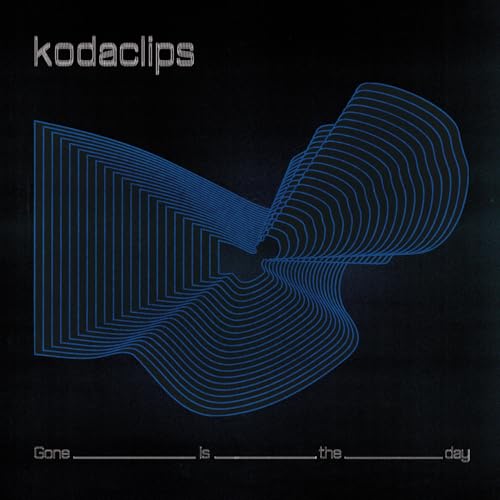 Kodaclips album cover: dark background with blue linear abstract design.