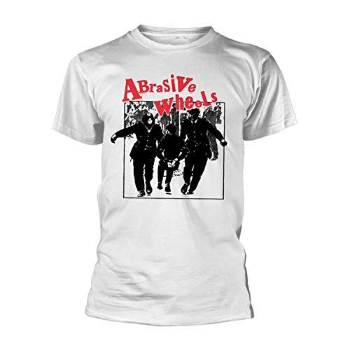Abrasive Wheels T Shirt Juvenile Band Logo Official Punk Mens White XL