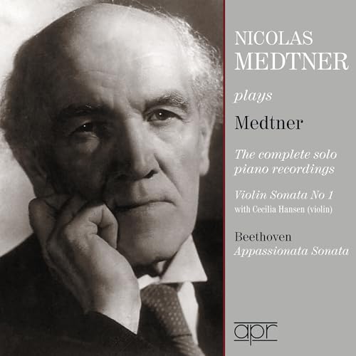 CD cover featuring a black and white portrait of composer Nicolas Medtner.