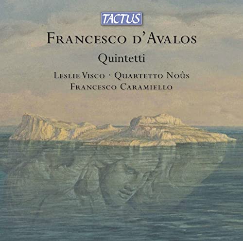 CD cover for Francesco d'Avalos' Quintets with landscape imagery.