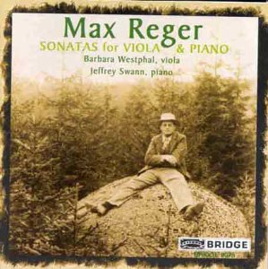 CD cover for Max Reger’s Viola Sonatas featuring a sepia-toned portrait.