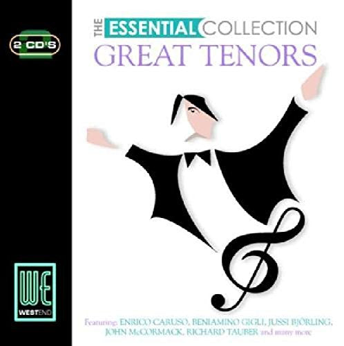 CD cover for “The Essential Collection - Great Tenors” with stylized figure.