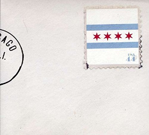 CD cover with a distressed, envelope-like background and Chicago flag stamp.