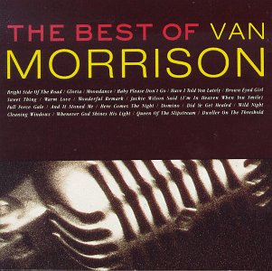 CD cover for The Best of Van Morrison with text and abstract imagery.