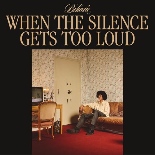 Album cover: man sitting on a couch in a patterned room.