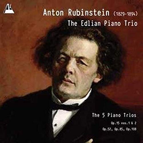 Portrait of Anton Rubinstein with text indicating a piano trio CD.