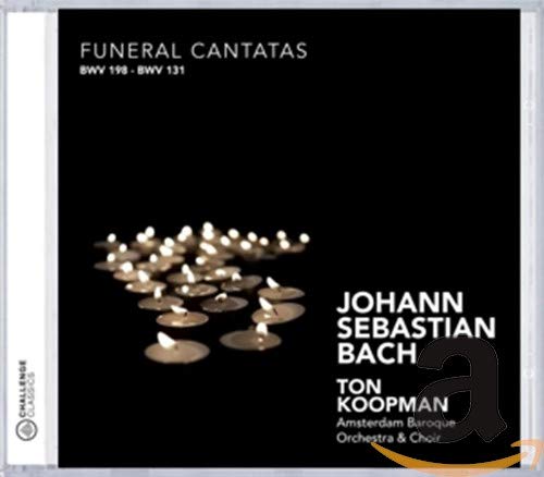 CD cover: black background with lit candles and text for Bach’s Funeral Cantatas.
