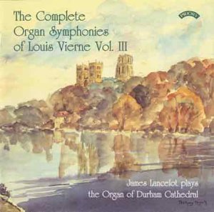 CD cover for Louis Vierne organ symphonies, featuring Durham Cathedral.