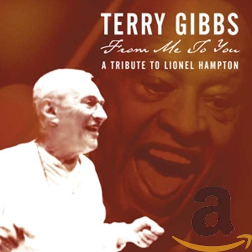 CD cover featuring Terry Gibbs and Lionel Hampton, with Amazon logo.