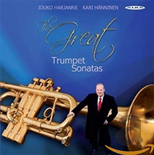CD cover featuring a trumpeter and golden trumpet against a blue background.