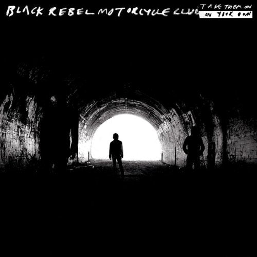 Black and white album cover depicting figures in a tunnel opening.