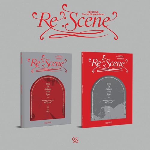 Two Rescene CD cases, one gray and one red, with stylized text.