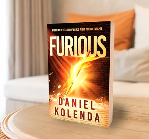 Book cover, "Furious" by Daniel Kolenda, with fiery abstract design.