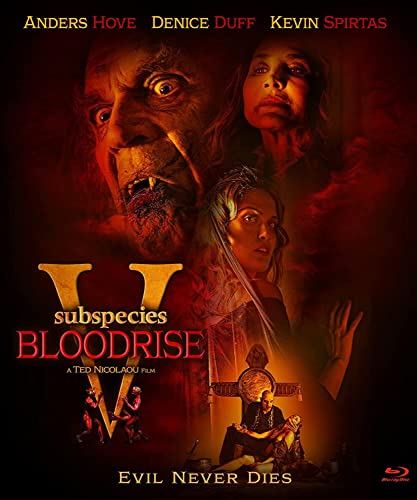 “Subspecies V: Bloodrise” Blu-ray cover featuring vampire faces and a gothic scene.