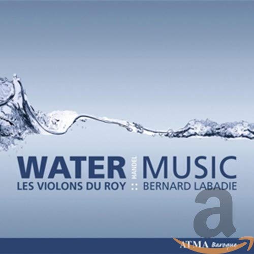 CD cover with water wave image and text: "Water Music" by Handel.