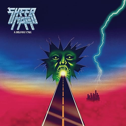 Album cover for Sheer Mag’s “A Distant Call” featuring a green, stylized face.