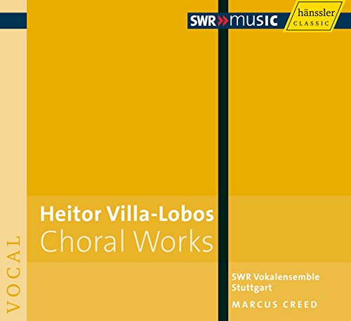 CD cover for Heitor Villa-Lobos choral works by SWR Vokalensemble Stuttgart.
