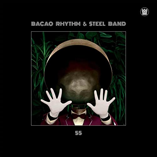 Album cover for Bacao Rhythm & Steel Band, featuring a person with a drum.