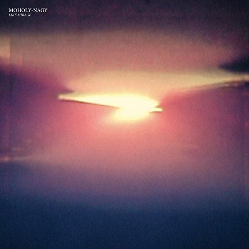 Vinyl record cover with abstract, blurred red and yellow sunset image.