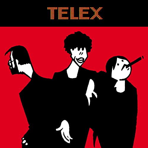 Album cover for Telex, featuring three silhouetted figures on red.