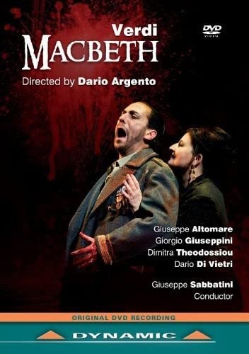 DVD cover for Verdi’s “Macbeth” opera featuring a tenor and soprano.