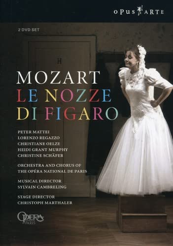 DVD cover for Mozart’s *Le Nozze Di Figaro* opera, woman in wedding dress.