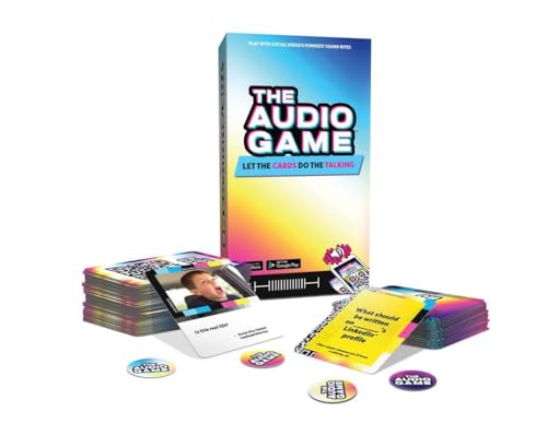 The Audio Game | The Game Where You Pair Hilarious Sound Bites with Raunchy Setup Cards | Play with Social Media's Funniest Sound Bites | 2-8 Players, Ages 17+