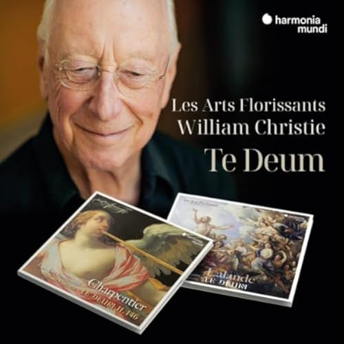 Record covers for “Te Deum” by Les Arts Florissants with William Christie.