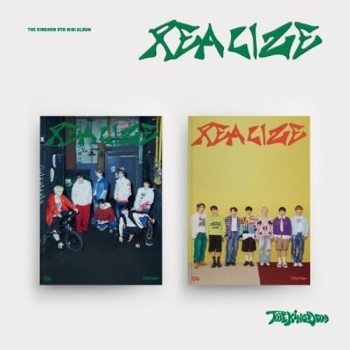 CD cover for Kingdom’s “Realize” album featuring seven men in casual wear.