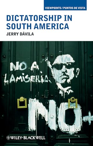Book cover: "Dictatorship in South America" with graffiti and a barcode.
