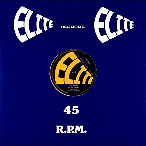Dark blue vinyl record sleeve with white “Elite” logo and yellow center label.