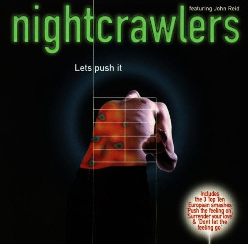 CD cover for Nightcrawlers’ “Lets Push It” featuring a grid-covered torso.