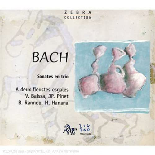 CD cover for Valerie Balssa’s Bach trio sonatas, abstract art.