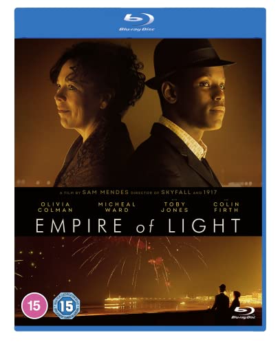 Blu-ray cover for “Empire of Light” featuring Olivia Colman and Michael Ward.
