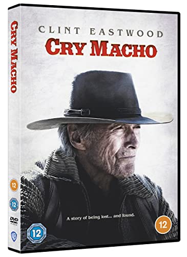 DVD cover for “Cry Macho” featuring Clint Eastwood in a hat.